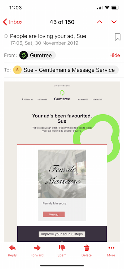 Gumtree Advertising Part 3, Gumtree Advertising Part 3, Full Body Massage Service